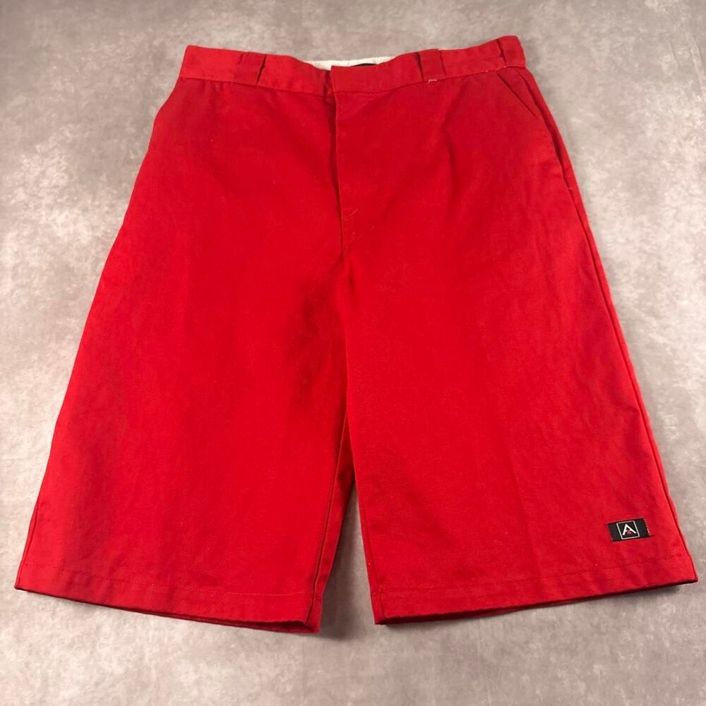 vintage y2k baggy khaki brand red shorts
